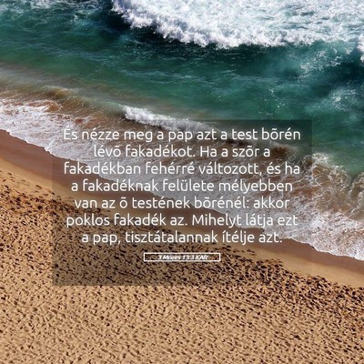 Picture 05 - 3 Mózes 13:3 KAR - És nézze meg a pap azt a test bõrén lévõ - Bible Verse Picture