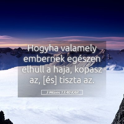 Picture 05 - 3 Mózes 13:40 KAR - Hogyha valamely embernek egészen elhull a haja, - Bible Verse Picture