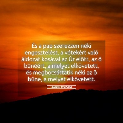 Picture 05 - 3 Mózes 19:22 KAR - És a pap szerezzen néki engesztelést, a - Bible Verse Picture