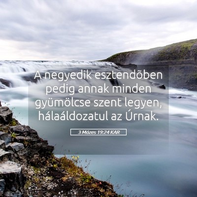 Picture 05 - 3 Mózes 19:24 KAR - A negyedik esztendõben pedig annak minden - Bible Verse Picture