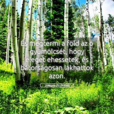 Picture 05 - 3 Mózes 25:19 KAR - És megtermi a föld az õ gyümölcsét, hogy - Bible Verse Picture