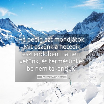 Picture 05 - 3 Mózes 25:20 KAR - Ha pedig azt mondjátok: Mit eszünk a hetedik - Bible Verse Picture
