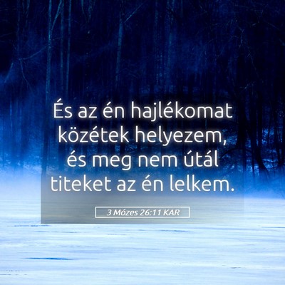 Picture 05 - 3 Mózes 26:11 KAR - És az én hajlékomat közétek helyezem, és - Bible Verse Picture