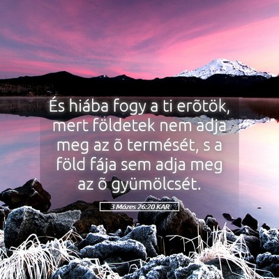Picture 05 - 3 Mózes 26:20 KAR - És hiába fogy a ti erõtök, mert földetek nem - Bible Verse Picture