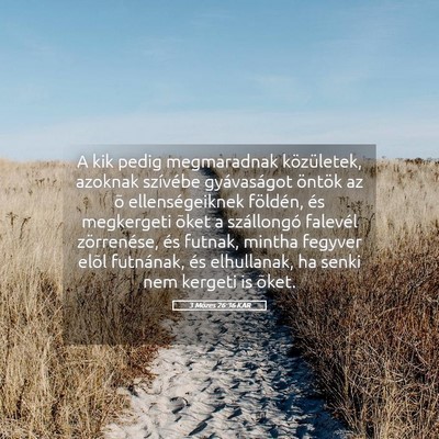 Picture 05 - 3 Mózes 26:36 KAR - A kik pedig megmaradnak közületek, azoknak - Bible Verse Picture