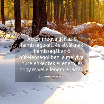 Picture 05 - 3 Mózes 26:40 KAR - Akkor megvallják az õ hamisságukat, és - Bible Verse Picture