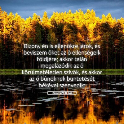 Picture 05 - 3 Mózes 26:41 KAR - Bizony én is ellenökre járok, és beviszem - Bible Verse Picture