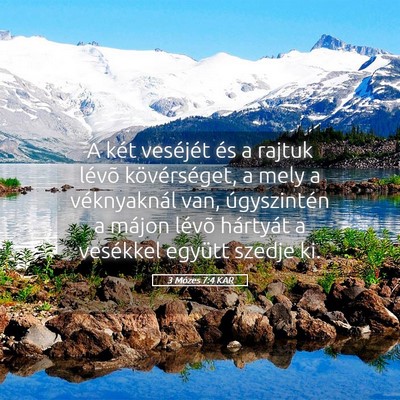 Picture 05 - 3 Mózes 7:4 KAR - A két veséjét és a rajtuk lévõ - Bible Verse Picture