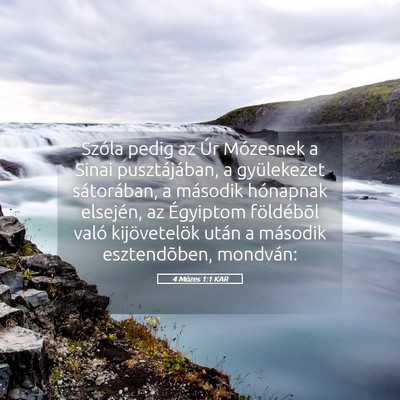 Picture 05 - 4 Mózes 1:1 KAR - Szóla pedig az Úr Mózesnek a Sinai - Bible Verse Picture