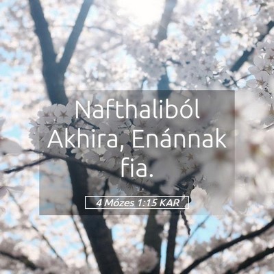Picture 05 - 4 Mózes 1:15 KAR - Nafthaliból Akhira, Enánnak - Bible Verse Picture