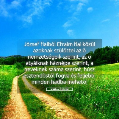 Picture 05 - 4 Mózes 1:32 KAR - József fiaiból Efraim fiai közül azoknak - Bible Verse Picture