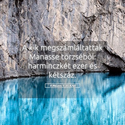 Picture 05 - 4 Mózes 1:35 KAR - A kik megszámláltattak Manasse törzsébõl: - Bible Verse Picture