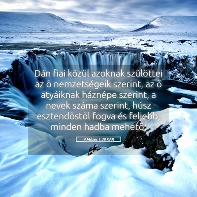 Picture 05 - 4 Mózes 1:38 KAR - Dán fiai közül azoknak szülöttei az õ - Bible Verse Picture