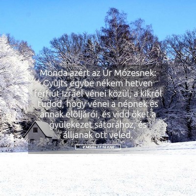 Picture 05 - 4 Mózes 11:16 KAR - Monda azért az Úr Mózesnek: Gyûjts egybe - Bible Verse Picture