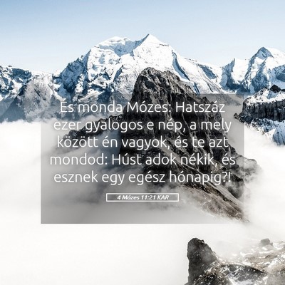 Picture 05 - 4 Mózes 11:21 KAR - És monda Mózes: Hatszáz ezer gyalogos e nép, - Bible Verse Picture