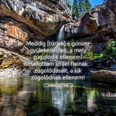 Picture 05 - 4 Mózes 14:27 KAR - Meddig [tûrjek] e gonosz gyülekezetnek, a mely - Bible Verse Picture