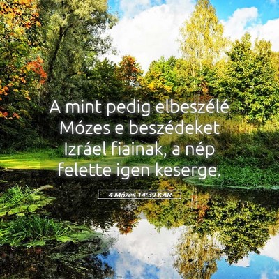 Picture 05 - 4 Mózes 14:39 KAR - A mint pedig elbeszélé Mózes e beszédeket - Bible Verse Picture
