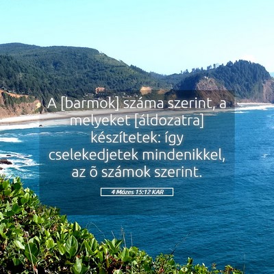 Picture 05 - 4 Mózes 15:12 KAR - A [barmok] száma szerint, a melyeket - Bible Verse Picture