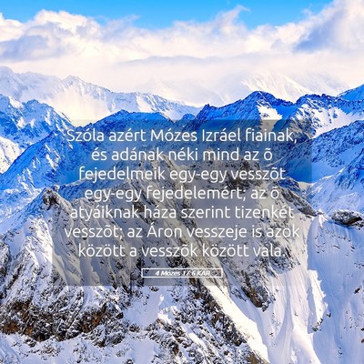Picture 05 - 4 Mózes 17:6 KAR - Szóla azért Mózes Izráel fiainak, és adának - Bible Verse Picture