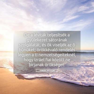 Picture 05 - 4 Mózes 18:23 KAR - De a léviták teljesítsék a gyülekezet - Bible Verse Picture