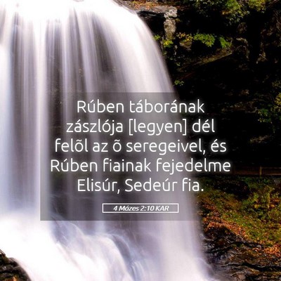 Picture 05 - 4 Mózes 2:10 KAR - Rúben táborának zászlója [legyen] dél - Bible Verse Picture