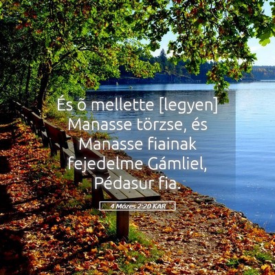 Picture 05 - 4 Mózes 2:20 KAR - És õ mellette [legyen] Manasse törzse, és - Bible Verse Picture