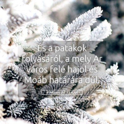 Picture 05 - 4 Mózes 21:15 KAR - És a patakok folyásáról, a mely Ar város - Bible Verse Picture