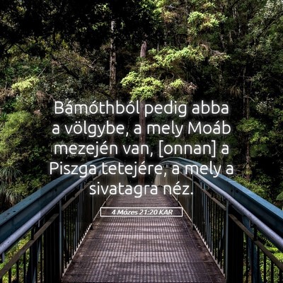 Picture 05 - 4 Mózes 21:20 KAR - Bámóthból pedig abba a völgybe, a mely Moáb - Bible Verse Picture