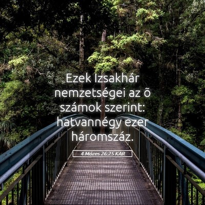 Picture 05 - 4 Mózes 26:25 KAR - Ezek Izsakhár nemzetségei az õ számok - Bible Verse Picture