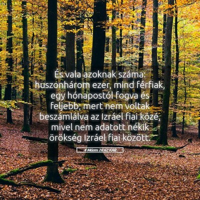 Picture 05 - 4 Mózes 26:62 KAR - És vala azoknak száma: huszonhárom ezer, mind - Bible Verse Picture