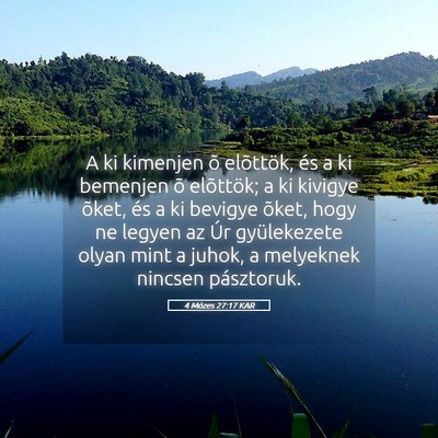Picture 05 - 4 Mózes 27:17 KAR - A ki kimenjen õ elõttök, és a ki bemenjen õ - Bible Verse Picture