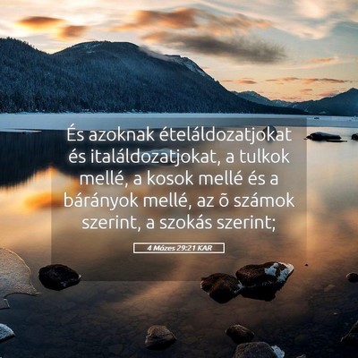 Picture 05 - 4 Mózes 29:21 KAR - És azoknak ételáldozatjokat és - Bible Verse Picture