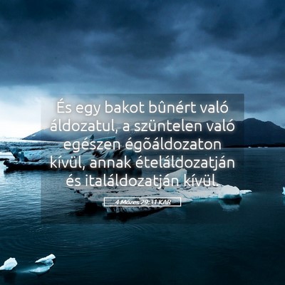 Picture 05 - 4 Mózes 29:31 KAR - És egy bakot bûnért való áldozatul, a - Bible Verse Picture
