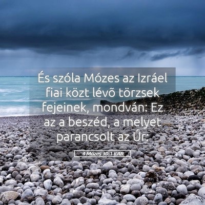 Picture 05 - 4 Mózes 30:1 KAR - És szóla Mózes az Izráel fiai közt lévõ - Bible Verse Picture