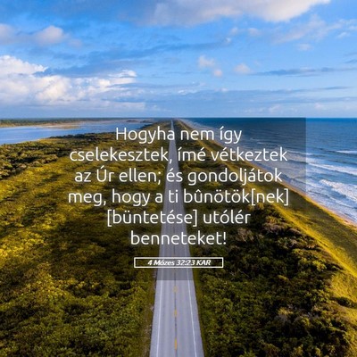 Picture 05 - 4 Mózes 32:23 KAR - Hogyha nem így cselekesztek, ímé vétkeztek az - Bible Verse Picture
