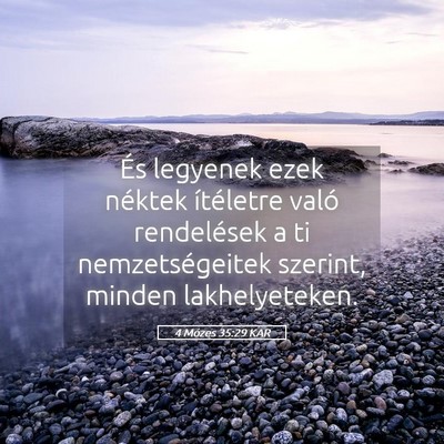 Picture 05 - 4 Mózes 35:29 KAR - És legyenek ezek néktek ítéletre való - Bible Verse Picture