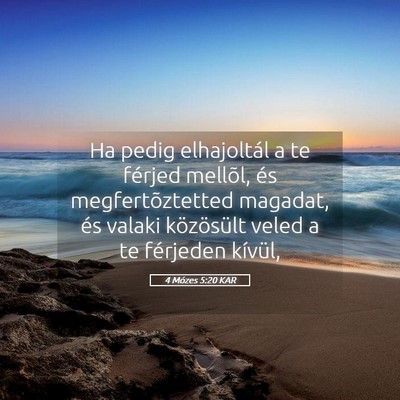 Picture 05 - 4 Mózes 5:20 KAR - Ha pedig elhajoltál a te férjed mellõl, és - Bible Verse Picture