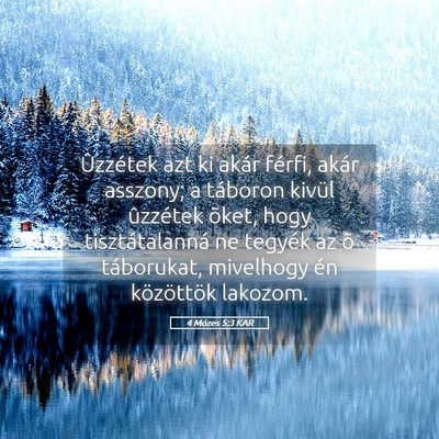 Picture 05 - 4 Mózes 5:3 KAR - Ûzzétek azt ki akár férfi, akár asszony; a - Bible Verse Picture