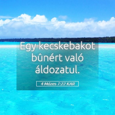 Picture 05 - 4 Mózes 7:22 KAR - Egy kecskebakot bûnért való - Bible Verse Picture