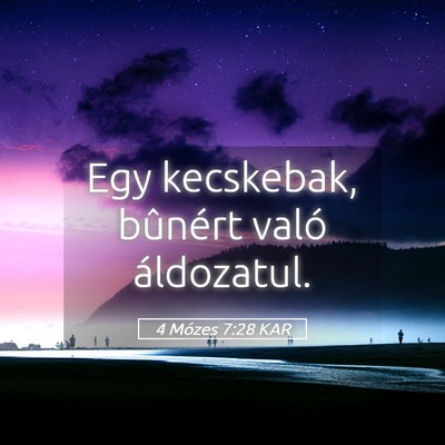 Picture 05 - 4 Mózes 7:28 KAR - Egy kecskebak, bûnért való - Bible Verse Picture