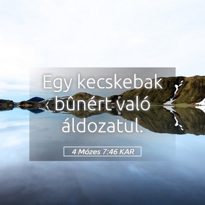 Picture 05 - 4 Mózes 7:46 KAR - Egy kecskebak bûnért való - Bible Verse Picture