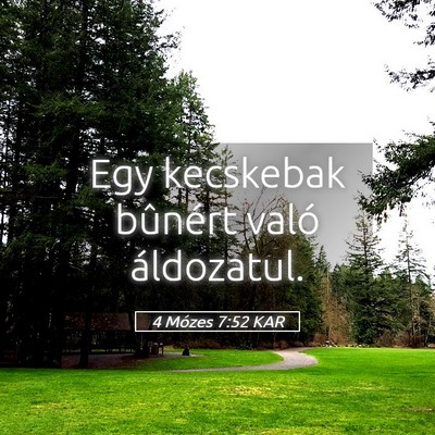 Picture 05 - 4 Mózes 7:52 KAR - Egy kecskebak bûnért való - Bible Verse Picture