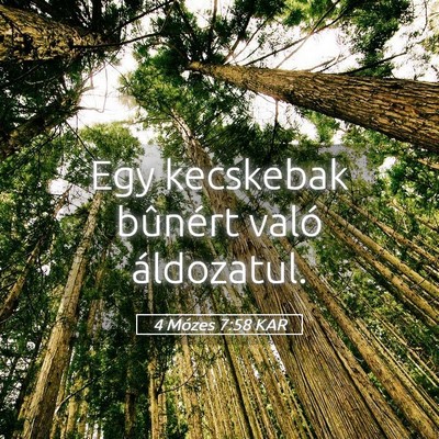 Picture 05 - 4 Mózes 7:58 KAR - Egy kecskebak bûnért való - Bible Verse Picture