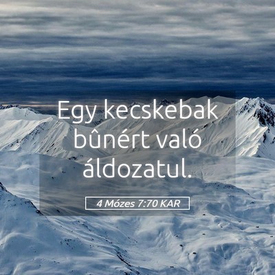 Picture 05 - 4 Mózes 7:70 KAR - Egy kecskebak bûnért való - Bible Verse Picture