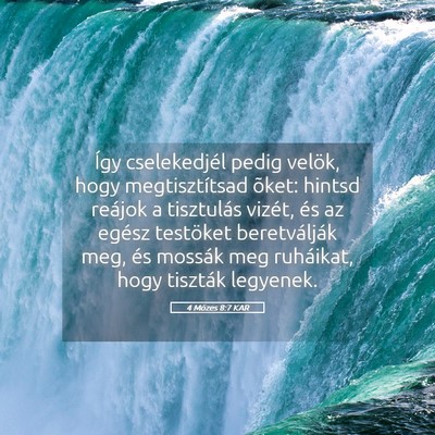 Picture 05 - 4 Mózes 8:7 KAR - Így cselekedjél pedig velök, hogy - Bible Verse Picture