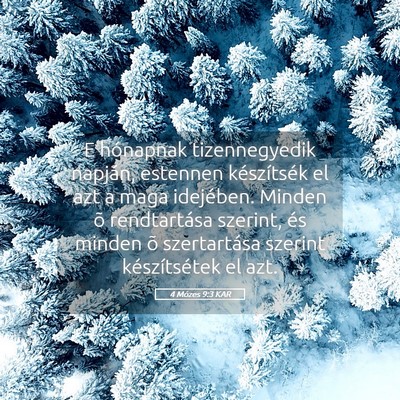 Picture 05 - 4 Mózes 9:3 KAR - E hónapnak tizennegyedik napján, estennen - Bible Verse Picture