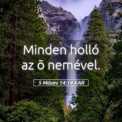 Picture 05 - 5 Mózes 14:14 KAR - Minden holló az õ - Bible Verse Picture