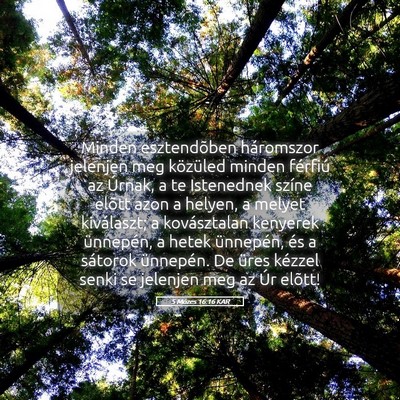 Picture 05 - 5 Mózes 16:16 KAR - Minden esztendõben háromszor jelenjen meg - Bible Verse Picture