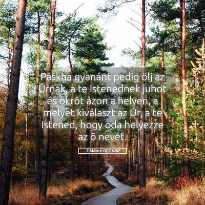Picture 05 - 5 Mózes 16:2 KAR - Páskha gyanánt pedig ölj az Úrnak, a te - Bible Verse Picture