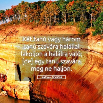 Picture 05 - 5 Mózes 17:6 KAR - Két tanú vagy három tanú szavára halállal - Bible Verse Picture